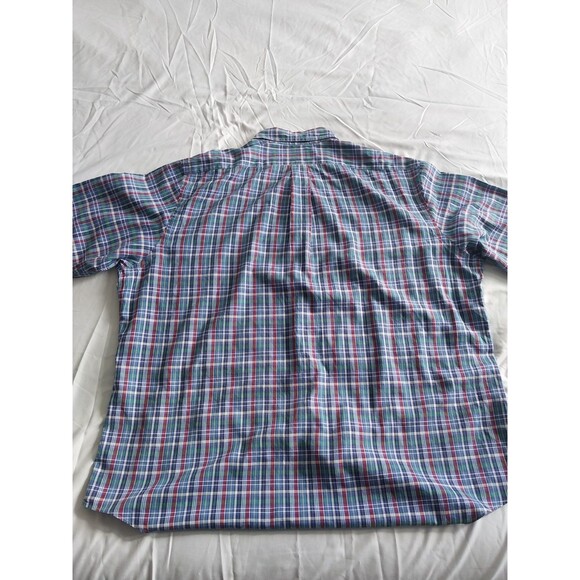 Ralph Lauren Blue Gingham Plaid Oxford Button Up Shirt Men’s Size XXL - Picture 15 of 16
